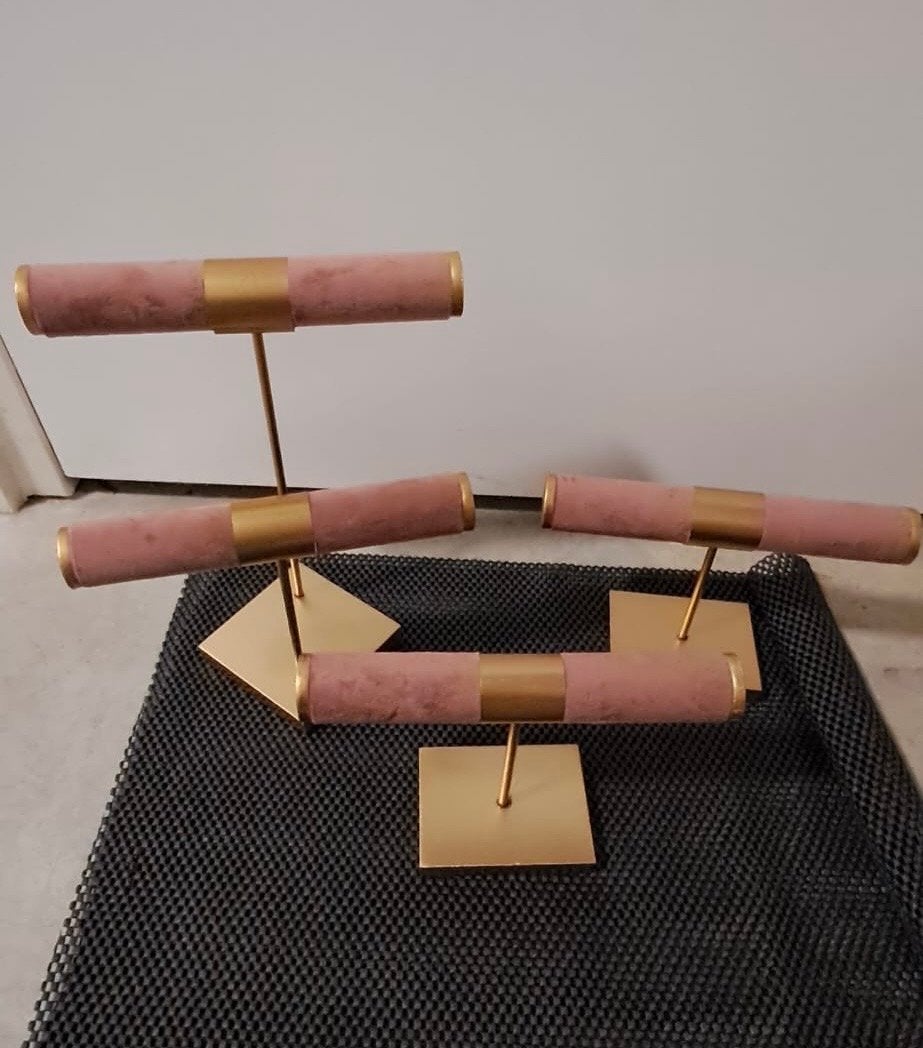 Sieraden set display standaarden roze goud, Ophalen of Verzenden, Zo goed als nieuw