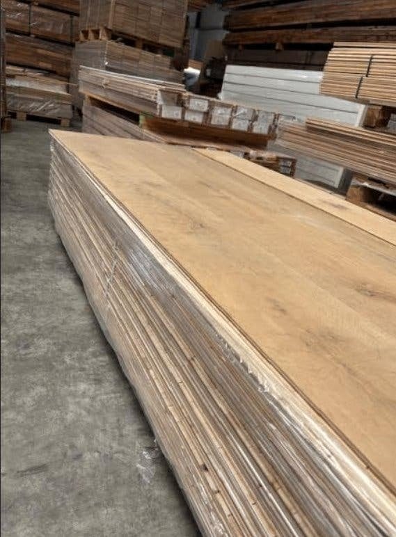 40 M2! RESTPARTIJ  EIKEN -VLOER! XXL! NU AANBIEDING!, Ophalen, Nieuw, 25 tot 50 m², Parket