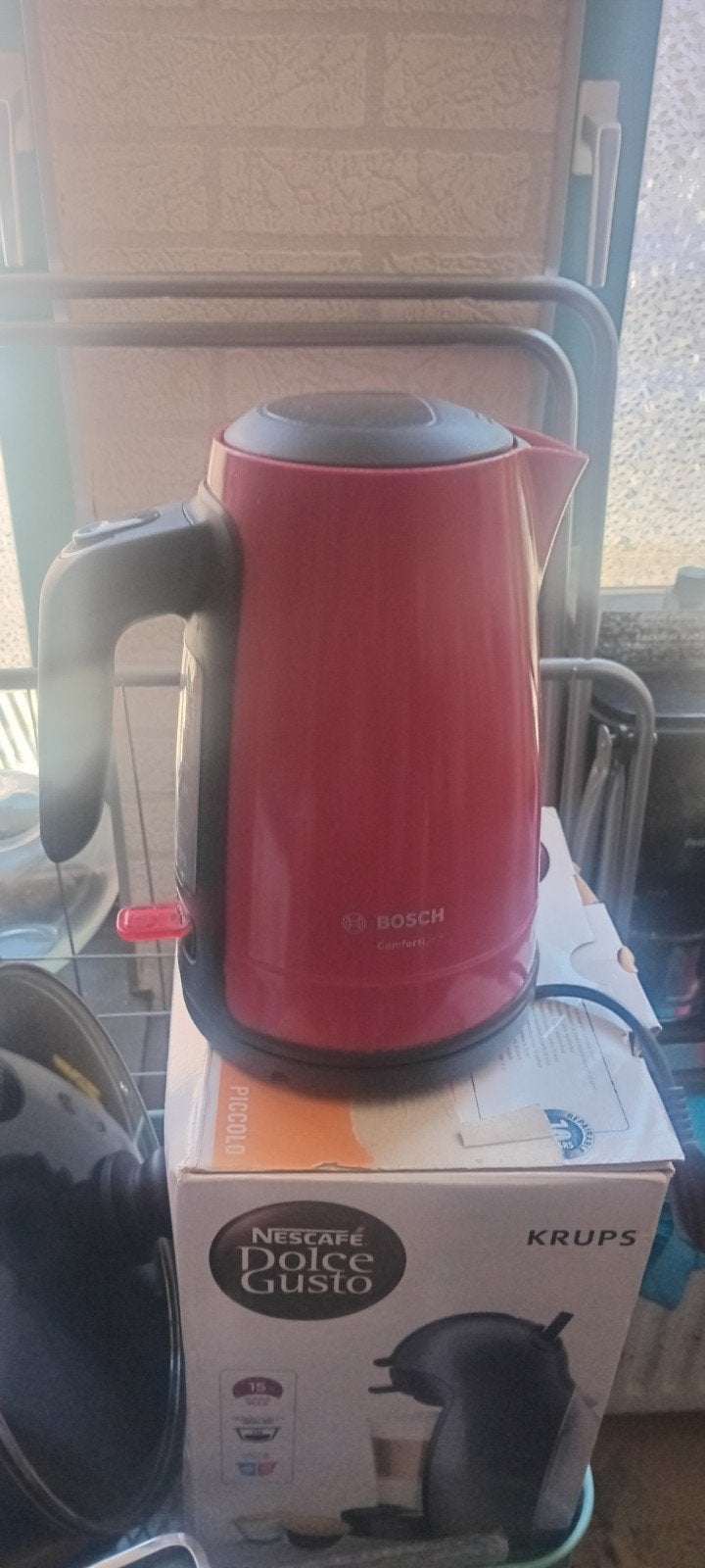 waterkoker Bosch 1.7 lt, 1 tot 2 liter, Ophalen of Verzenden, Gebruikt