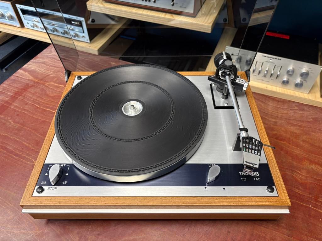 Thorens TD-145 gerestaureerd VM-530xEN nw stofkap, Audio, Tv en Foto, Platenspelers, Ophalen, Automatisch, Thorens, Refurbished