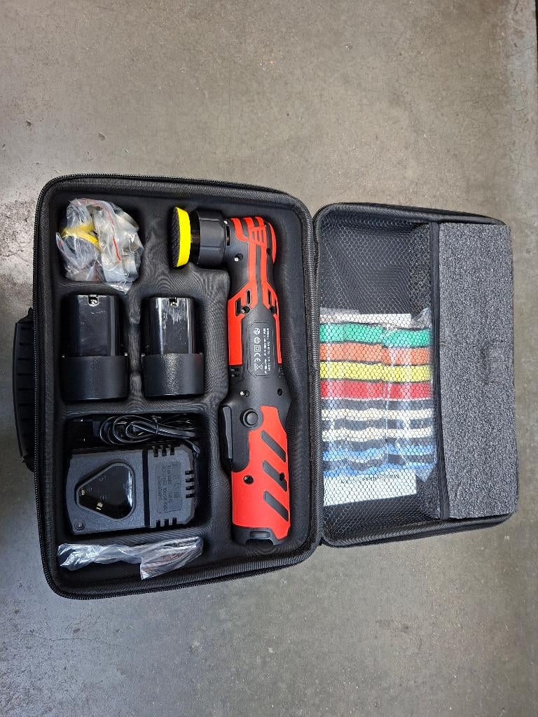 Nieuwe mini polijstmachine op accu 12 standen, Auto diversen, Onderhoudsmiddelen, Ophalen of Verzenden