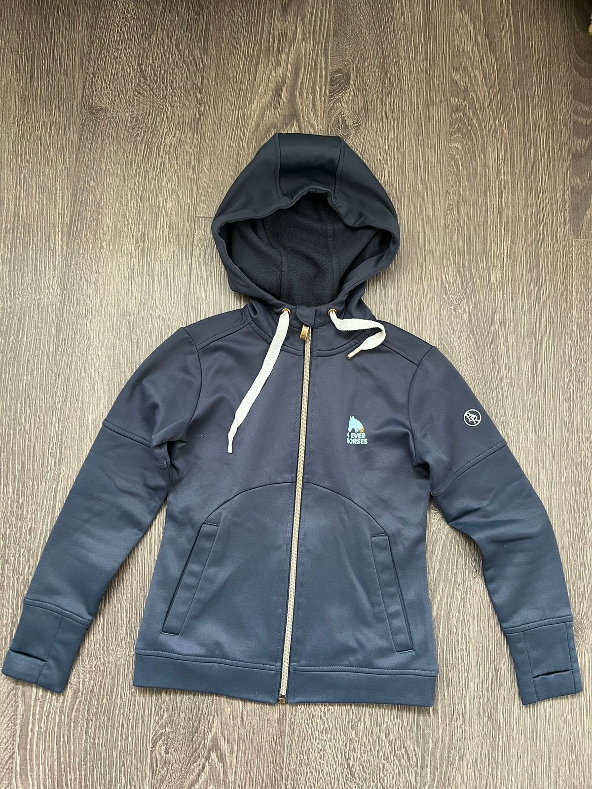 Meisjes paardrijden jasje / jas / paardrijjas BR mt 128, Dieren en Toebehoren, Paardrijkleding, Blauw, Gebruikt, BR, Ophalen of Verzenden