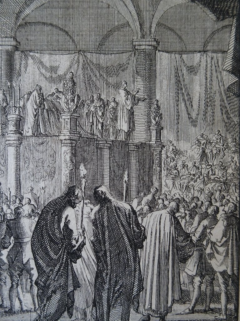 Gravure begrafenisstoet Philip II 1598 E. Boucquet 1699, Dagelijks leven, Verzenden, Gravure, Origineel