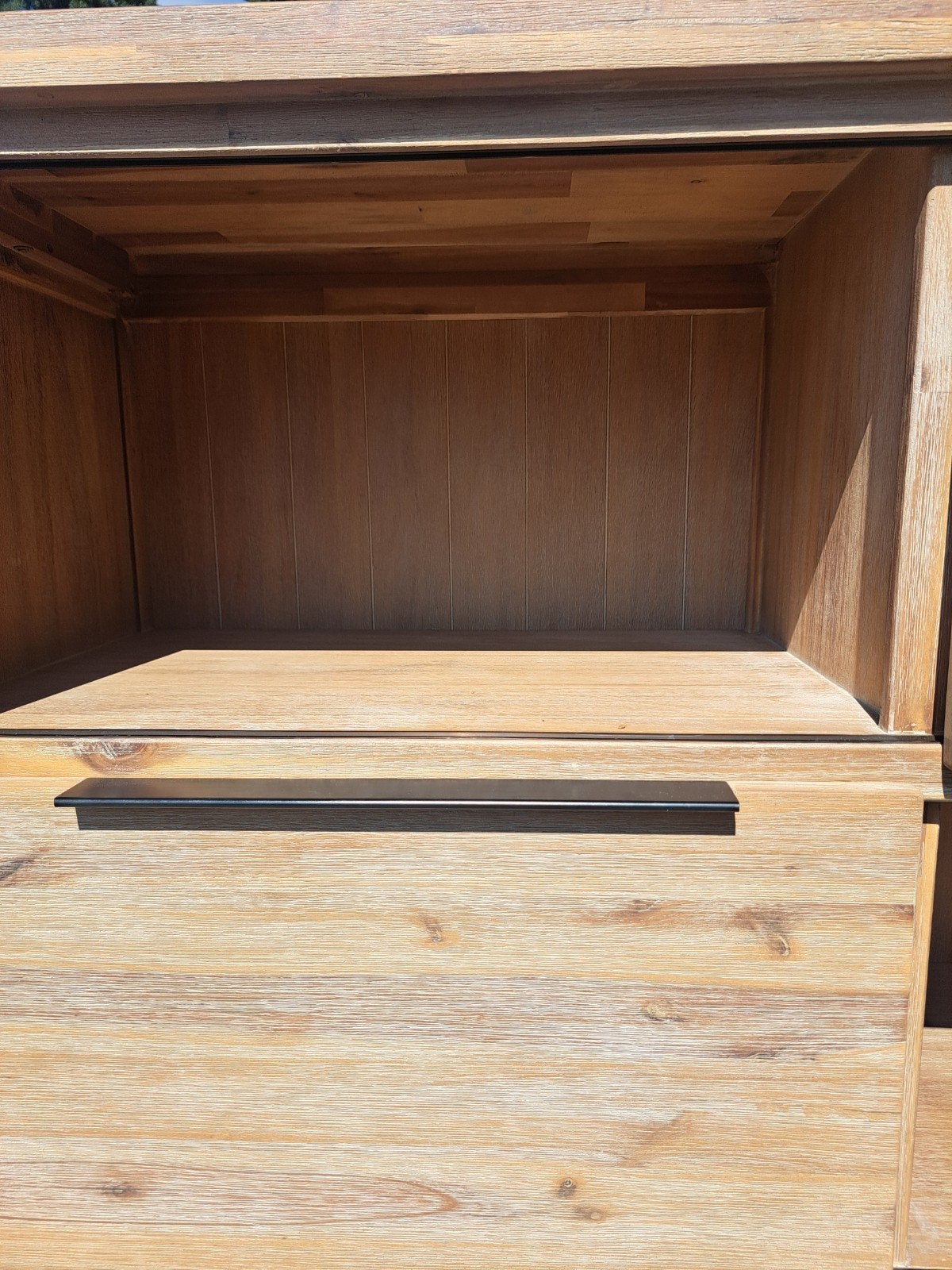 wandmeubel acasia hout, Ophalen, RoDeKo Volendam, R.kooij65@gmail.com, Met deur(en)