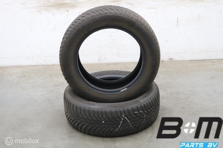 2 x 2055516 91H Conti WinterContact TS870 5.5mm 205 55 16, Gebruikt, 16 inch, Band(en), Personenwagen