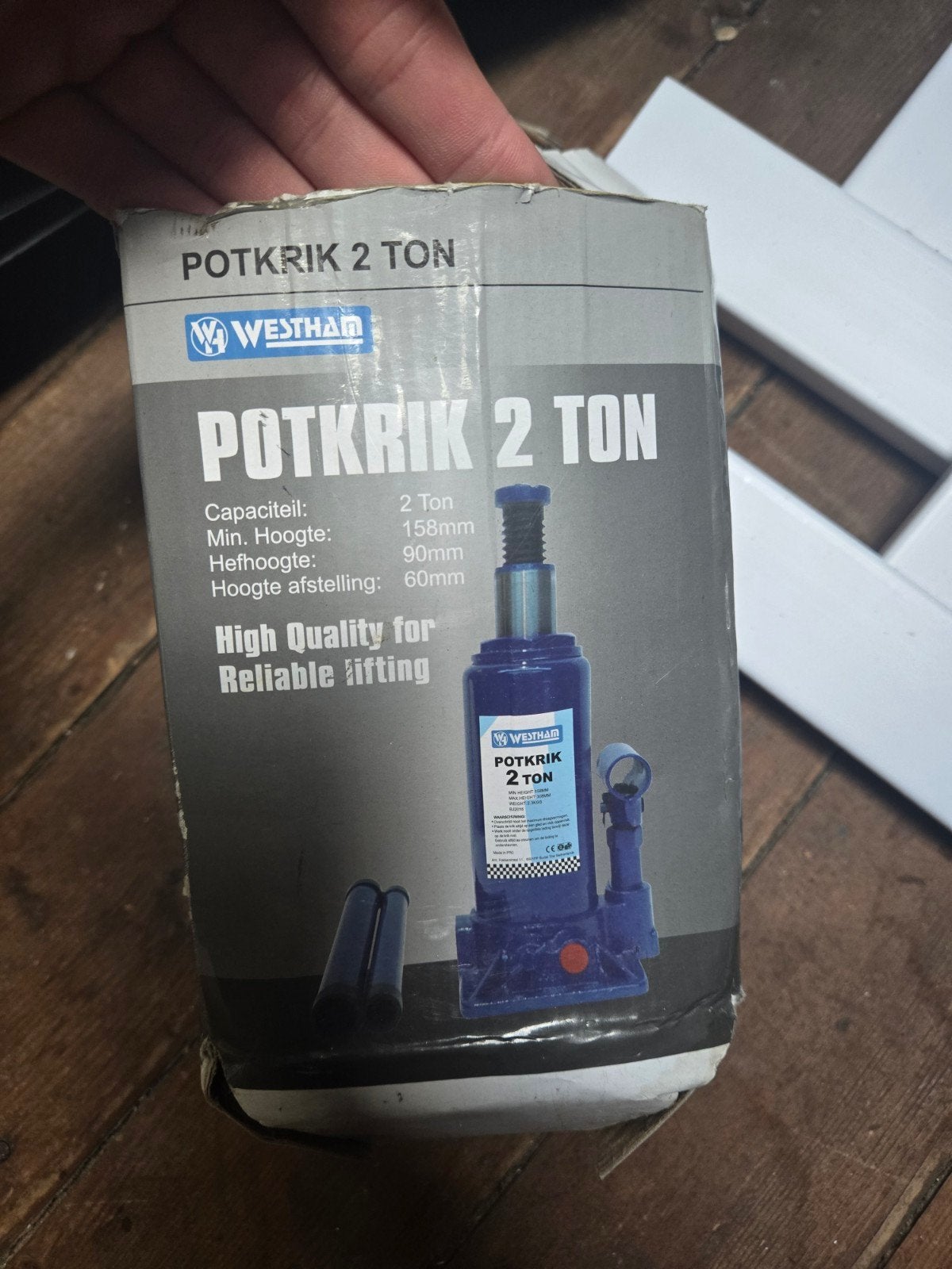 potkrik 2 ton, Ophalen of Verzenden, Zo goed als nieuw, Hydraulisch, Potkrik