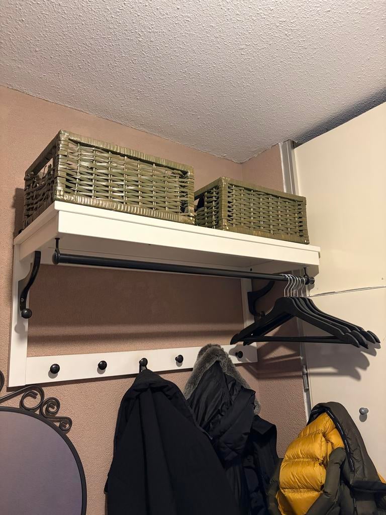 Witte kapstok met schoenenkast - IKEA TJUSIG & STÄLL, Huis en Inrichting, Kasten | Schoenenkasten, Ophalen, Gebruikt