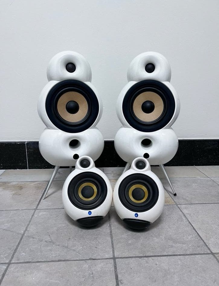 Minipod en Micropod speakerset (4 stuks), Gebruikt, Inclusief muurbeugels, Speakerset, Ophalen