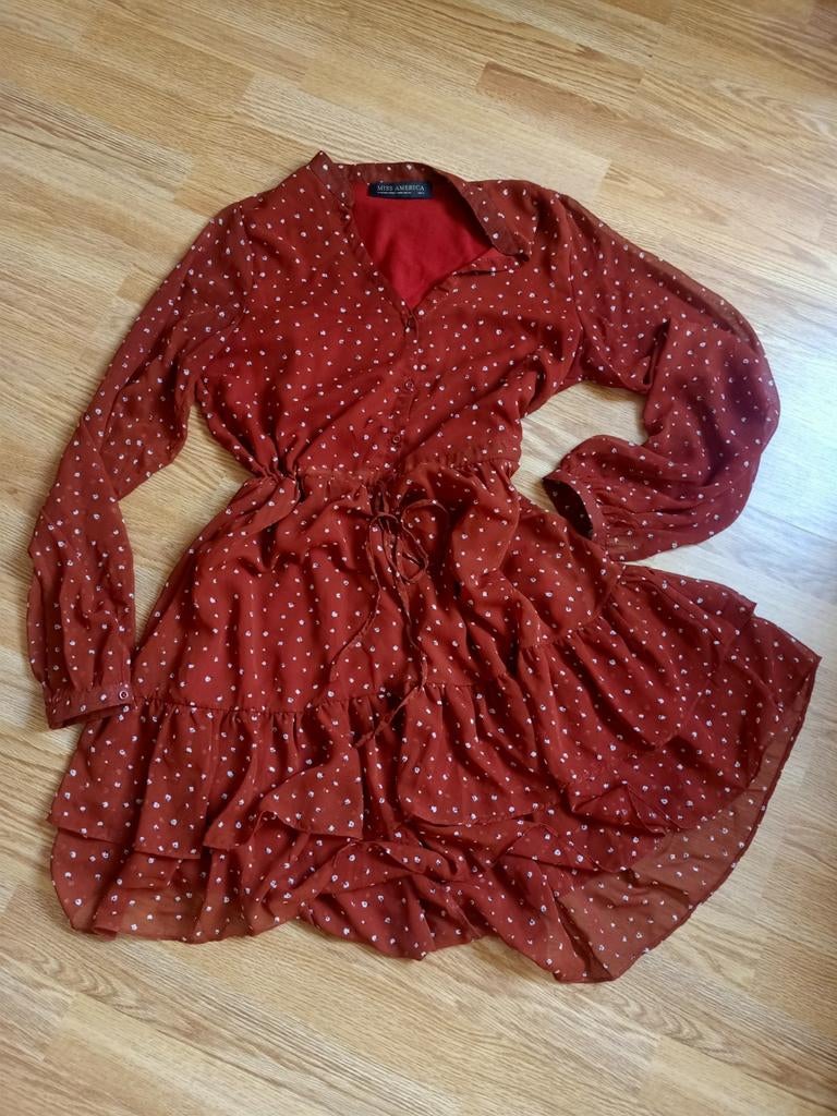 Miss America Jurkje, Kleding | Dames, Verzenden, Zo goed als nieuw, Rood, Boven de knie