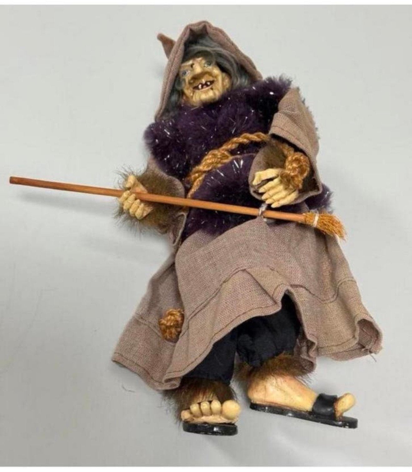 Vintage Deco heksenpop heksen beeld pop 30CM Halloween, Verzamelen, Ophalen of Verzenden, Zo goed als nieuw, Fantasy