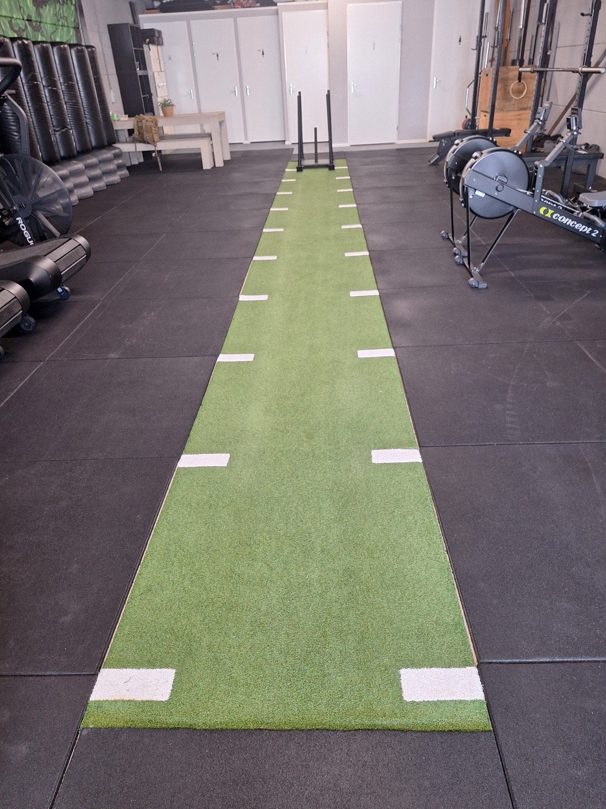 Groene sprinttrack 1x10m voor sled training/Hyrox/CrossFit, Sport en Fitness, Ophalen