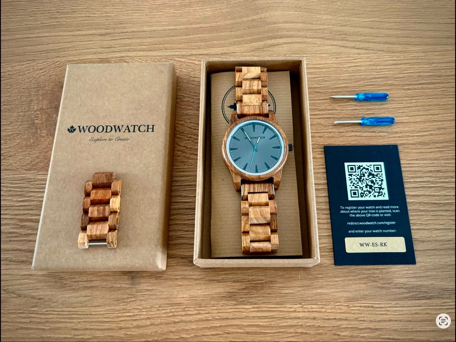 Woodwatch Reveler Kosso / Houten heren horloge, Sieraden, Tassen en Uiterlijk, Overige merken, Overige materialen, Polshorloge