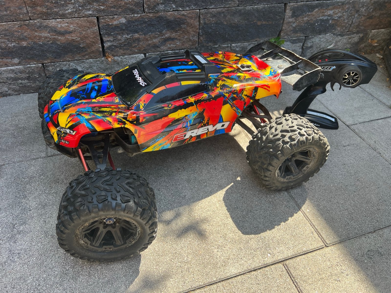 Traxxas E-Revo, Hobby en Vrije tijd, Elektro, Gebruikt, Auto offroad, Ophalen of Verzenden