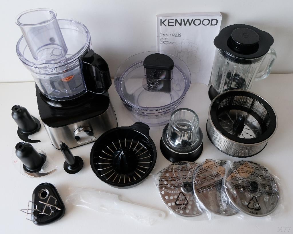 Kenwood FDM30 Keukenmachine, Ophalen of Verzenden, Zo goed als nieuw, Vaatwasserbestendig, 3 snelheden of meer