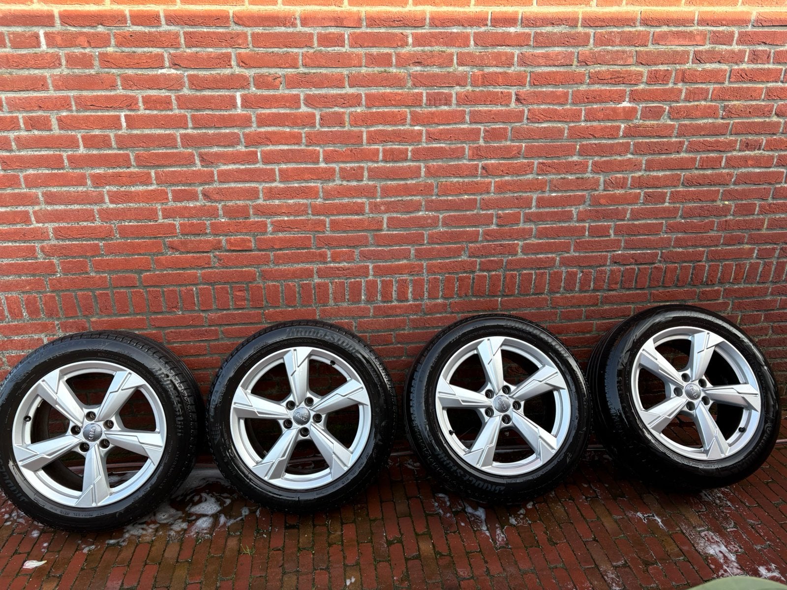 Wielset velgen audi a6 c8 A5 A7 A4 Q3 18 inch zomerbanden, Ophalen, Gebruikt, Audi