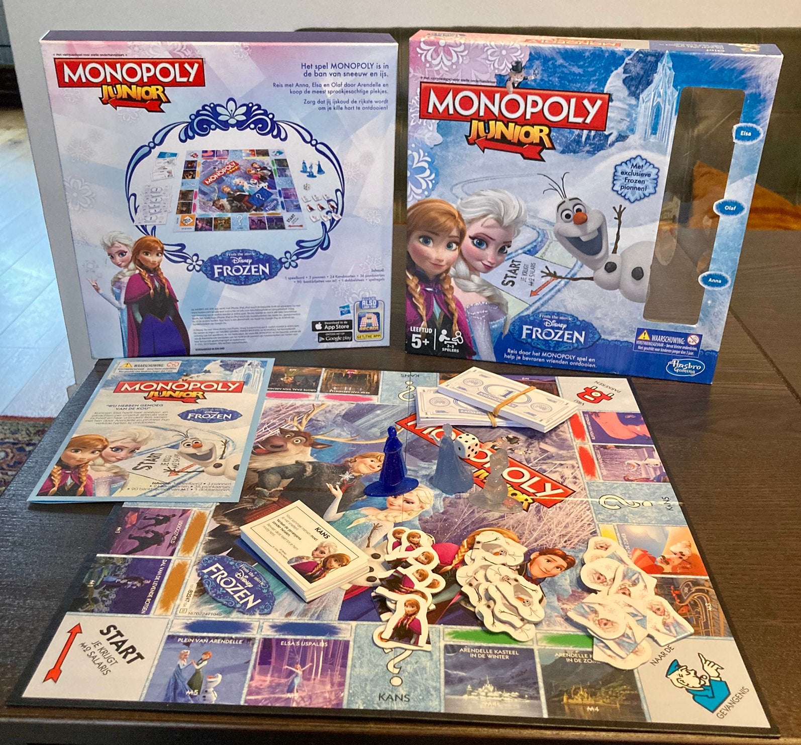 Monopoly Junior Disney Frozen, Ophalen of Verzenden, Gebruikt