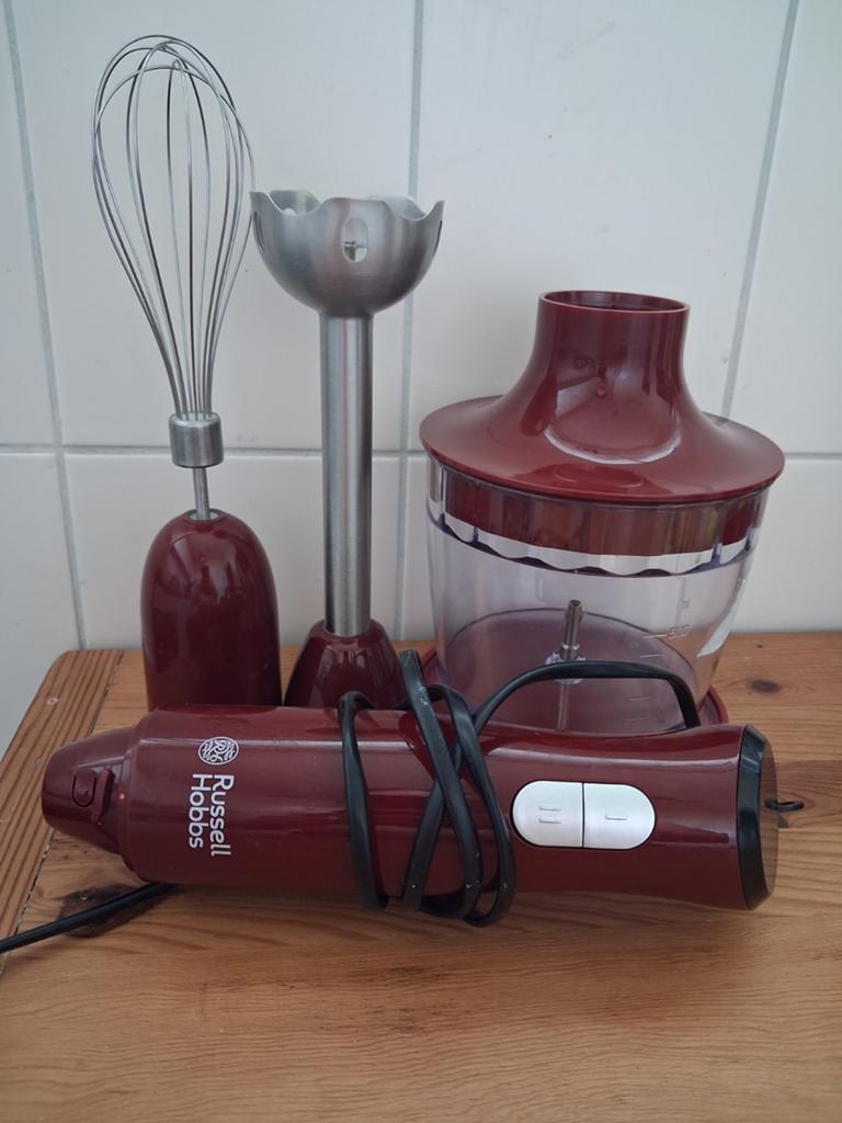 Russell Hobbs Staafmixer Set - Rood, Witgoed en Apparatuur, Keukenmixers, Ophalen of Verzenden