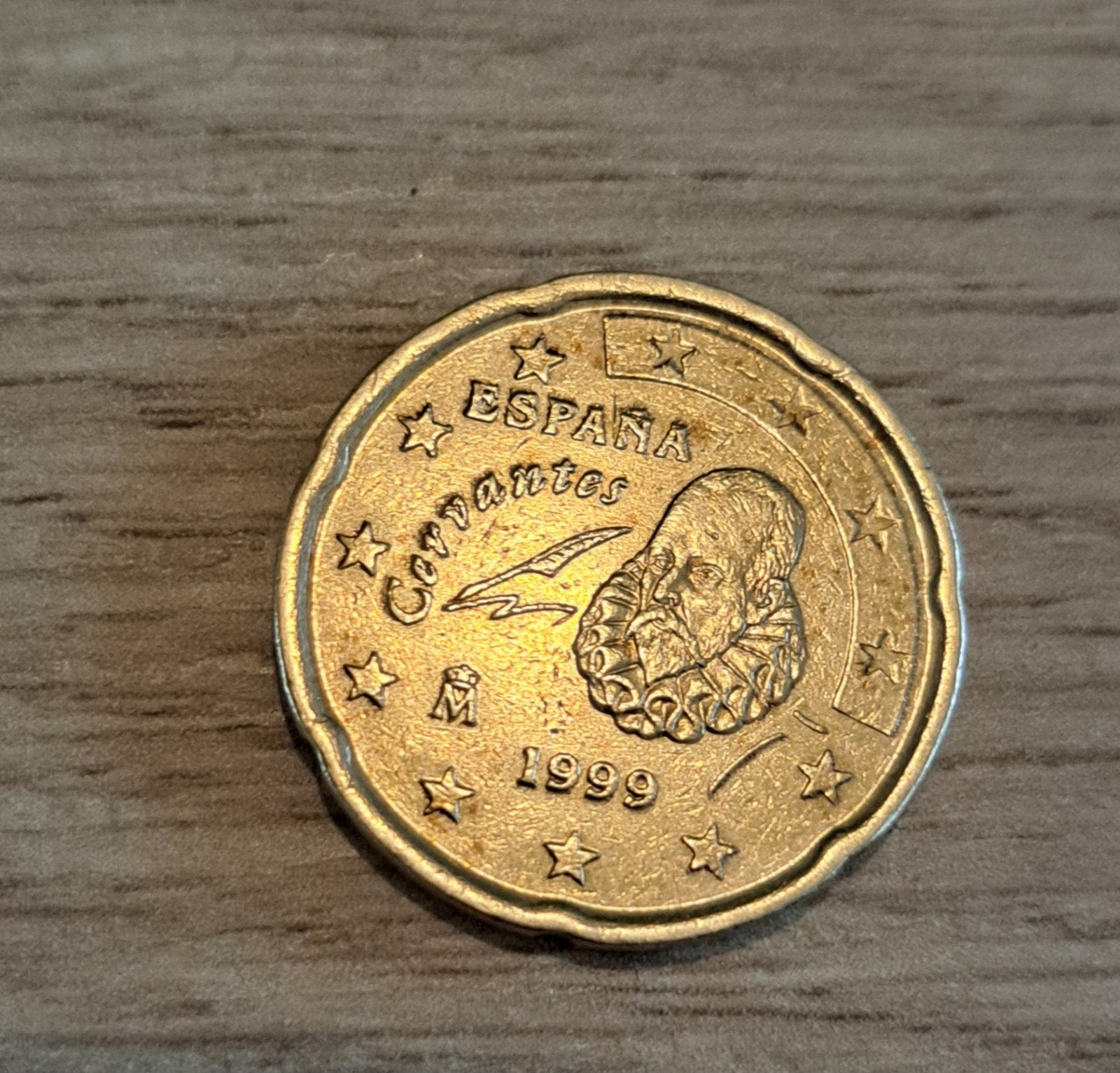 20 Eurocent munt Spanje 1999 - Cervantes, Verzenden, Spanje, 20 cent, Losse munt
