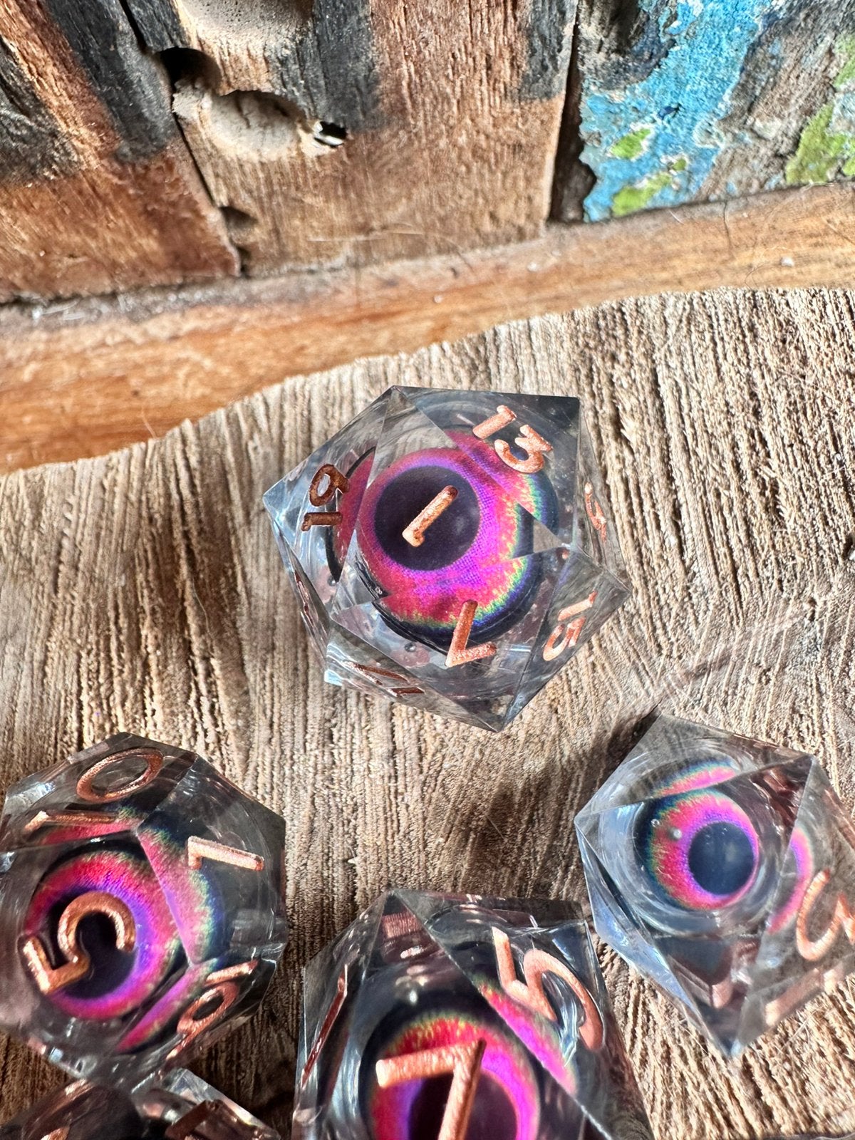 DND Dice / dragon eye / liquid / D&D / RPG / dobbelstenenset, Ophalen of Verzenden, Nieuw