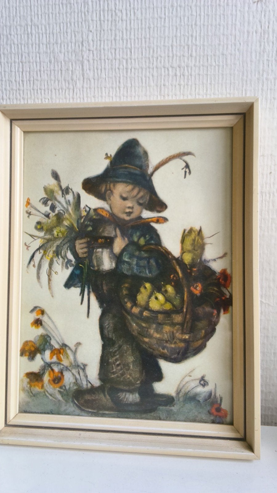 Vintage Hummel schilderijtje, Ophalen of Verzenden