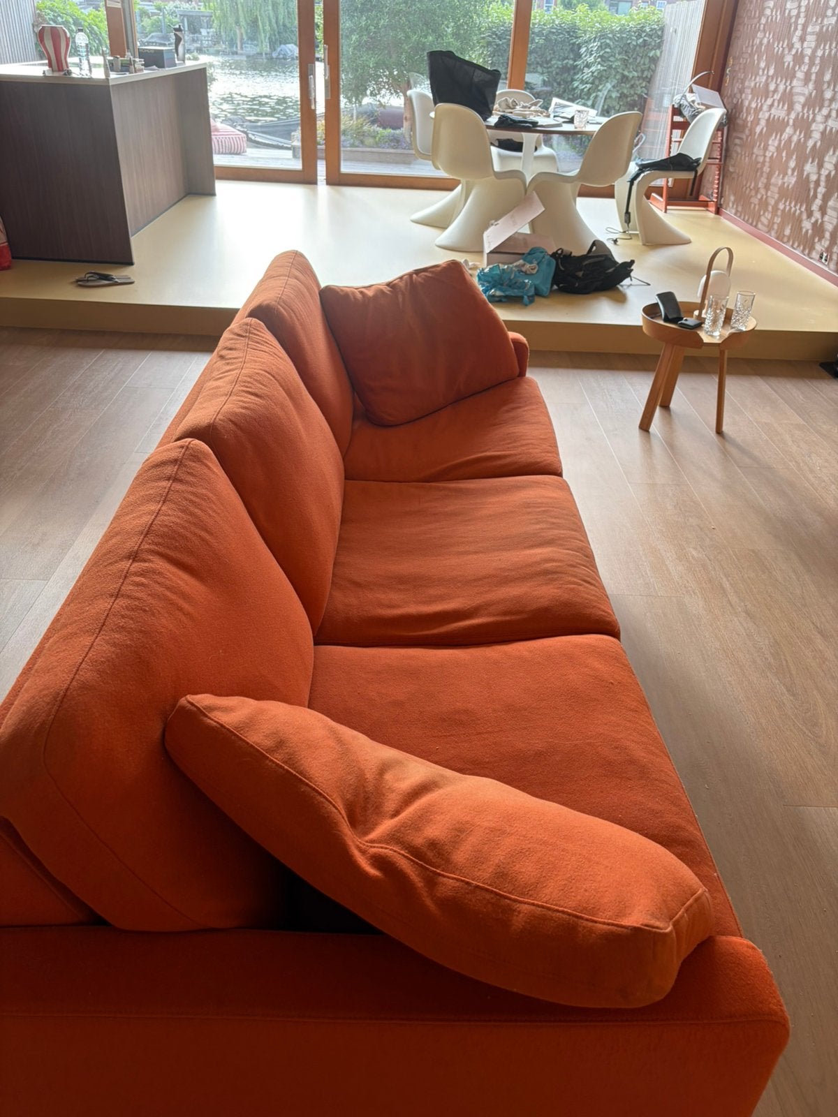 Bank van Cor oranje, Ophalen, Gebruikt, 75 tot 100 cm, Tweepersoons