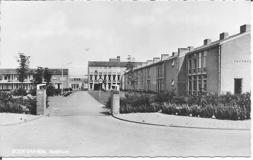 Oude ansichtkaart Bodegraven, Rusthuis, Verzamelen, Ansichtkaarten | Nederland, Ophalen of Verzenden, 1960 tot 1980, Ongelopen