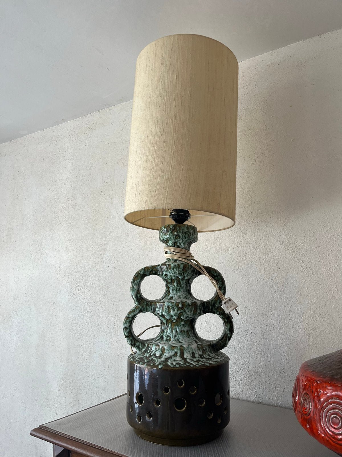 Mid-century Modern fat lava tafellamp, Verzamelen, Retro, Ophalen, Huis en Inrichting