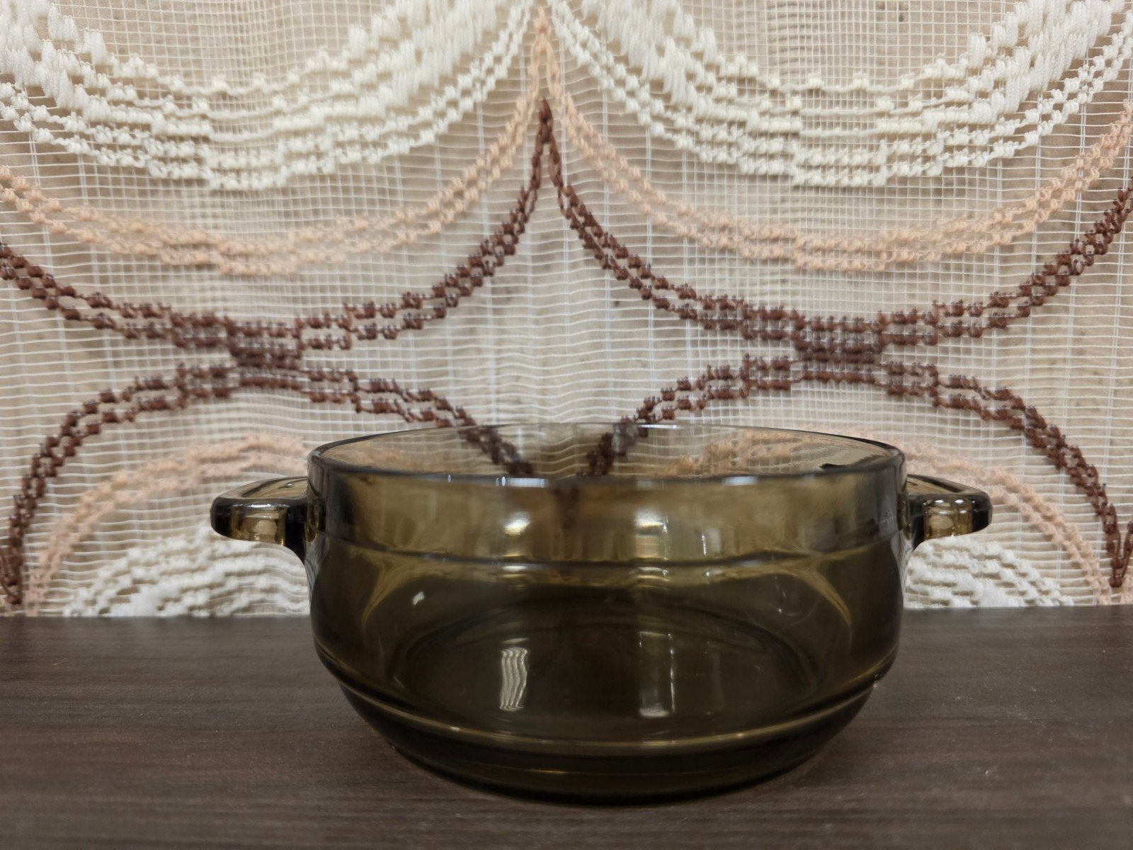 Arcoroc France rookglas vintage soepkom, Arcoroc, Glas of Glazen, Overige merken, Onbekend