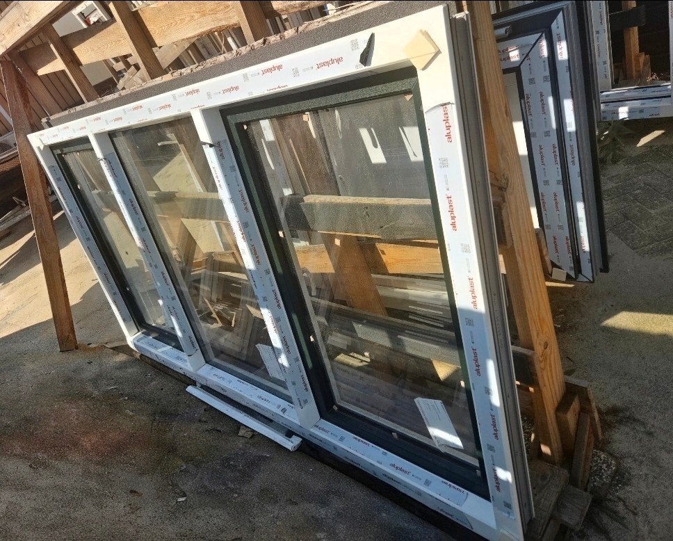 Nieuwe Gevelramen met Dubbelglas - Aluplast, Gevelraam of Ruit, 120 tot 160 cm, Nieuw, Ophalen of Verzenden