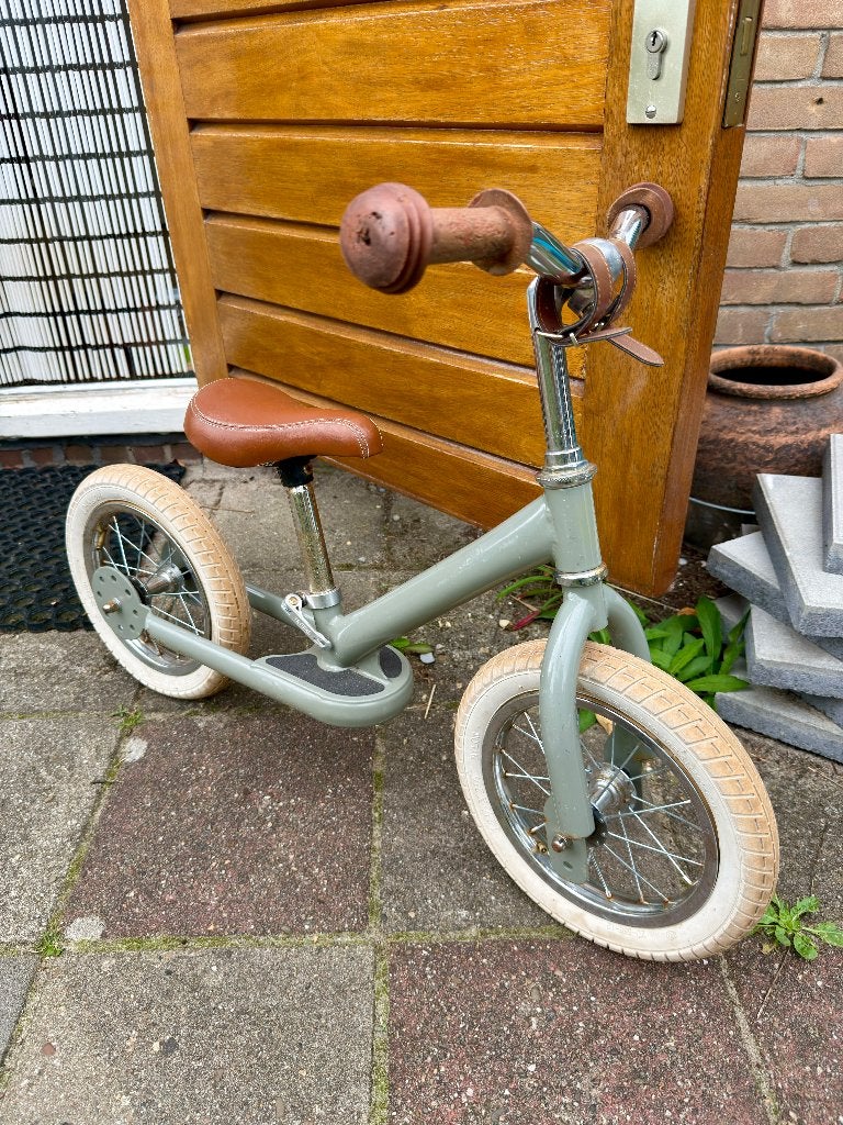 Trybike loopfiets groen met bruin zadel, Ophalen, Gebruikt, Loopfiets