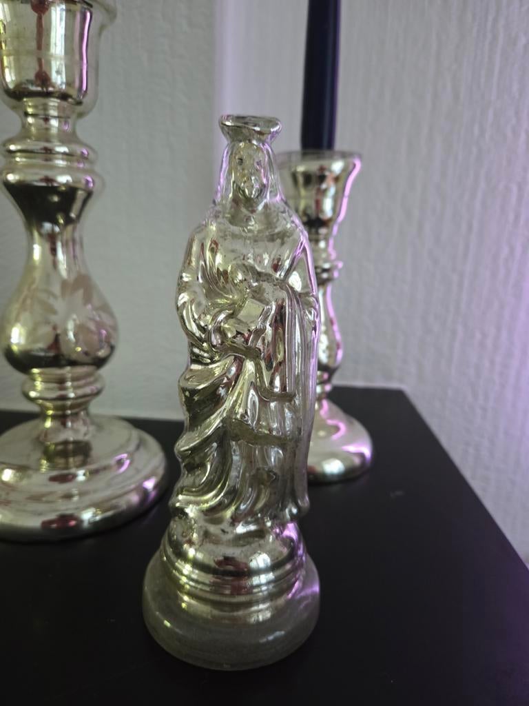 Zilveren armeluis Maria beeldje, Ophalen of Verzenden