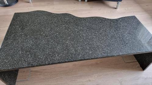 Salontafel natuursteen zwart terrazzo, Ophalen, Overige materialen, 100 tot 150 cm, 50 tot 100 cm