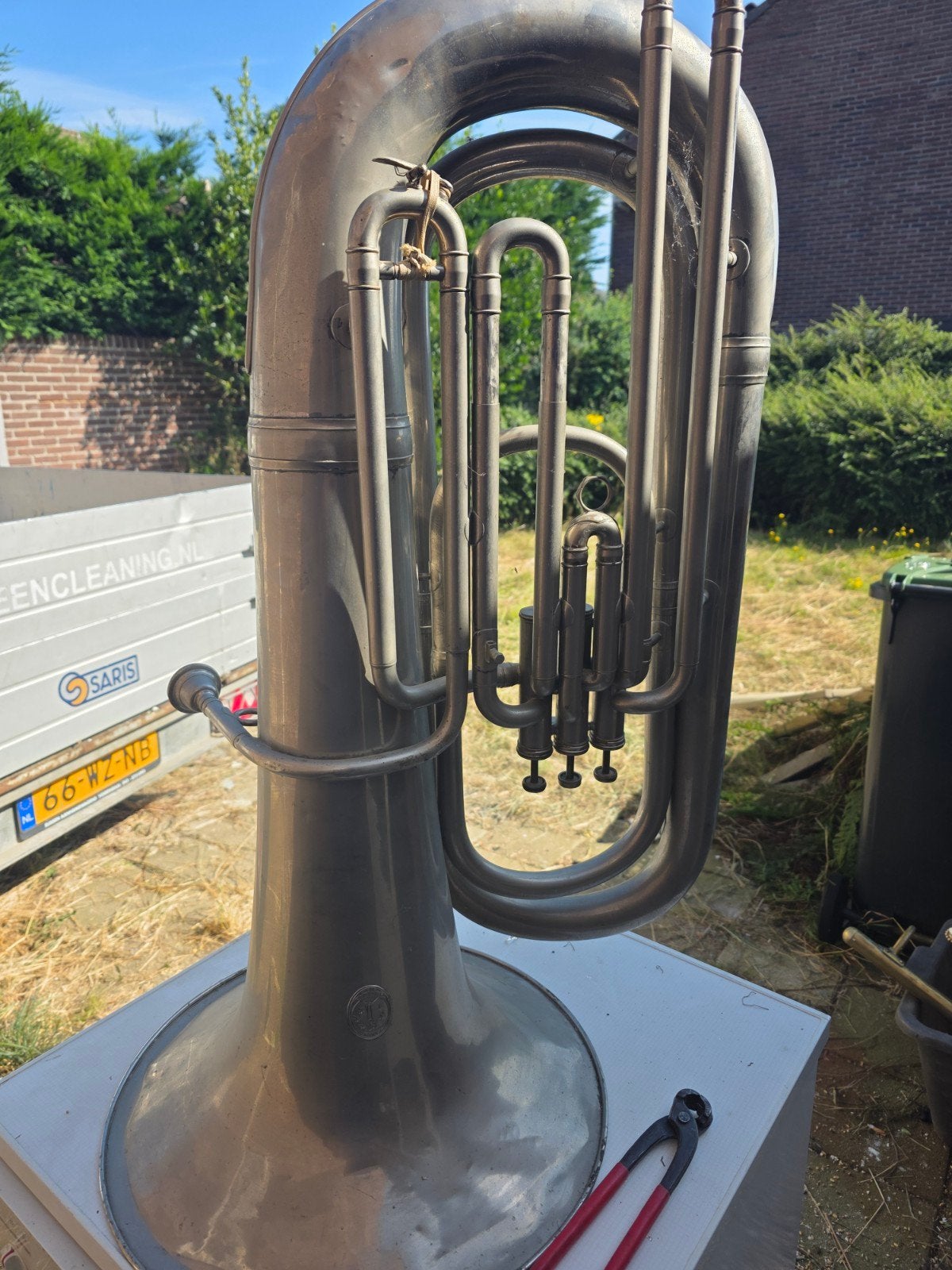 Vintage Tuba/Bas Trompet - Gebruikt, Ophalen of Verzenden