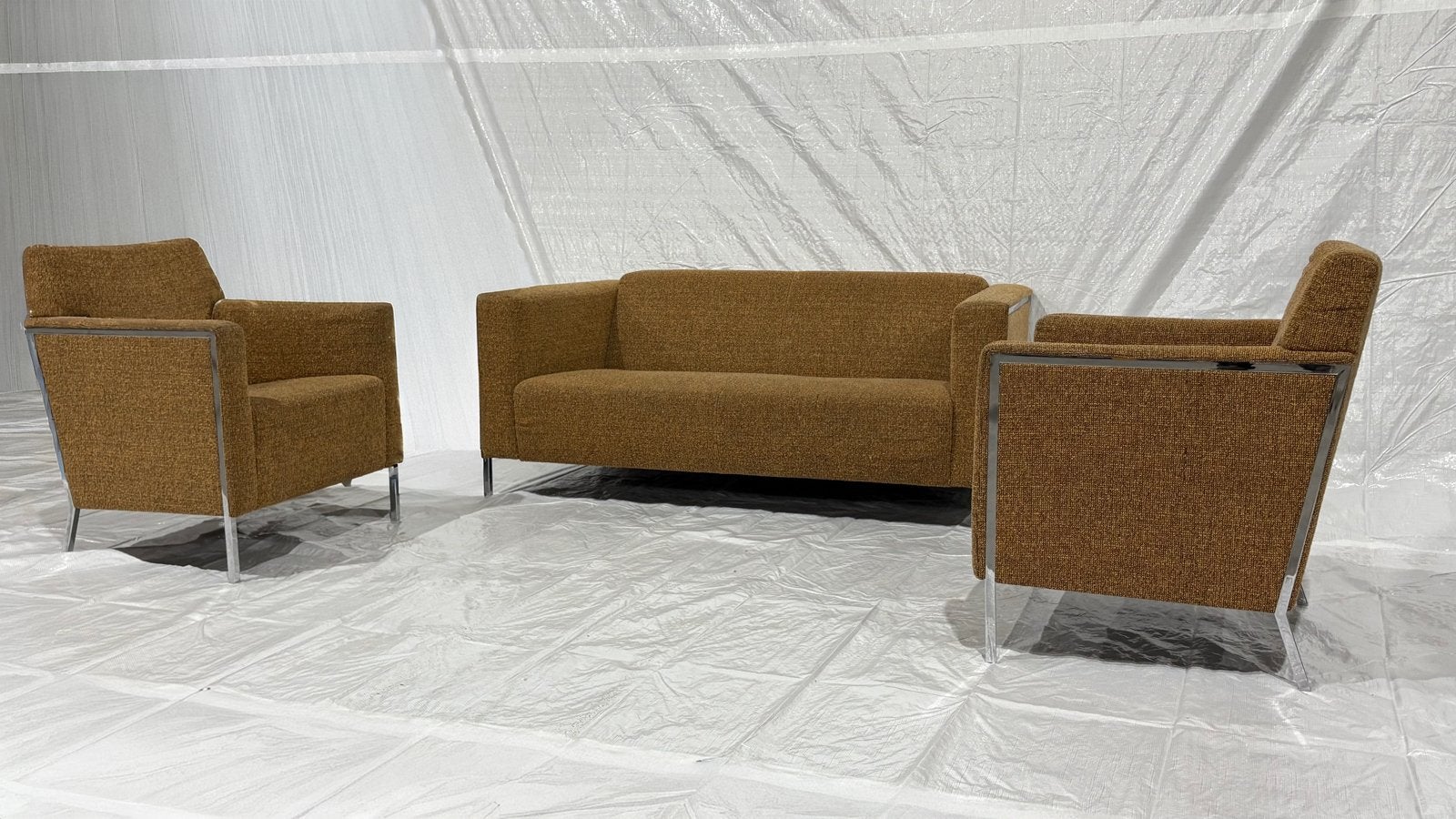 Moroso Steel 2000 Bank en Stoelen Set - Gebruikt, Ophalen, Gebruikt, 150 tot 200 cm, Tweepersoons