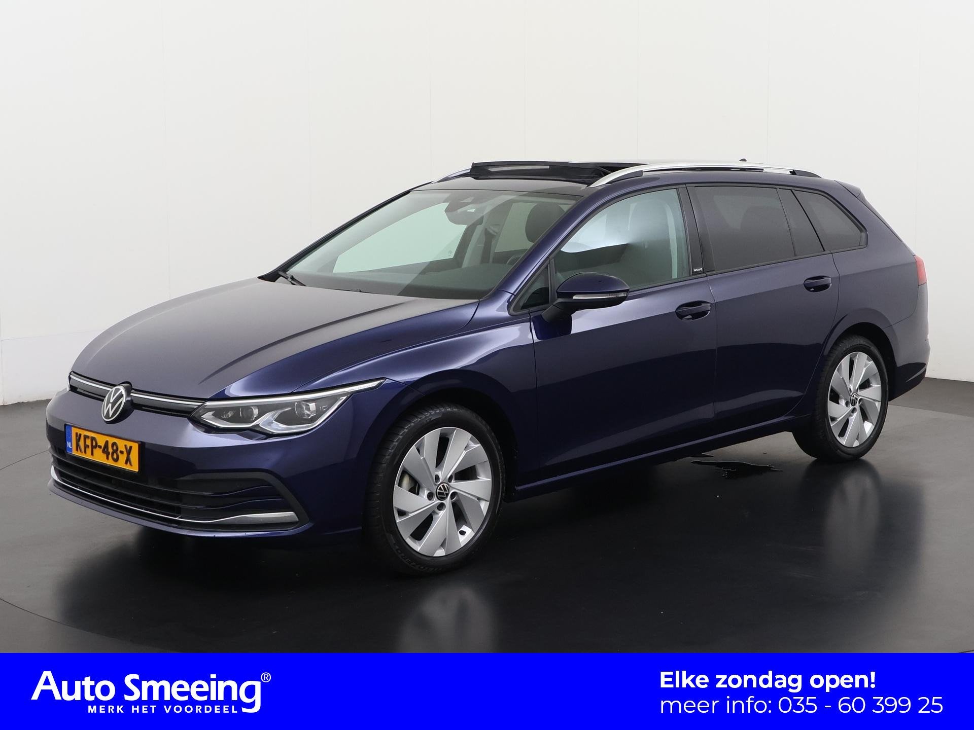 Volkswagen Golf Variant 1.0 eTSI Life DSG | Panoramadak | St, Stof, Gebruikt, Blauw, 3 cilinders