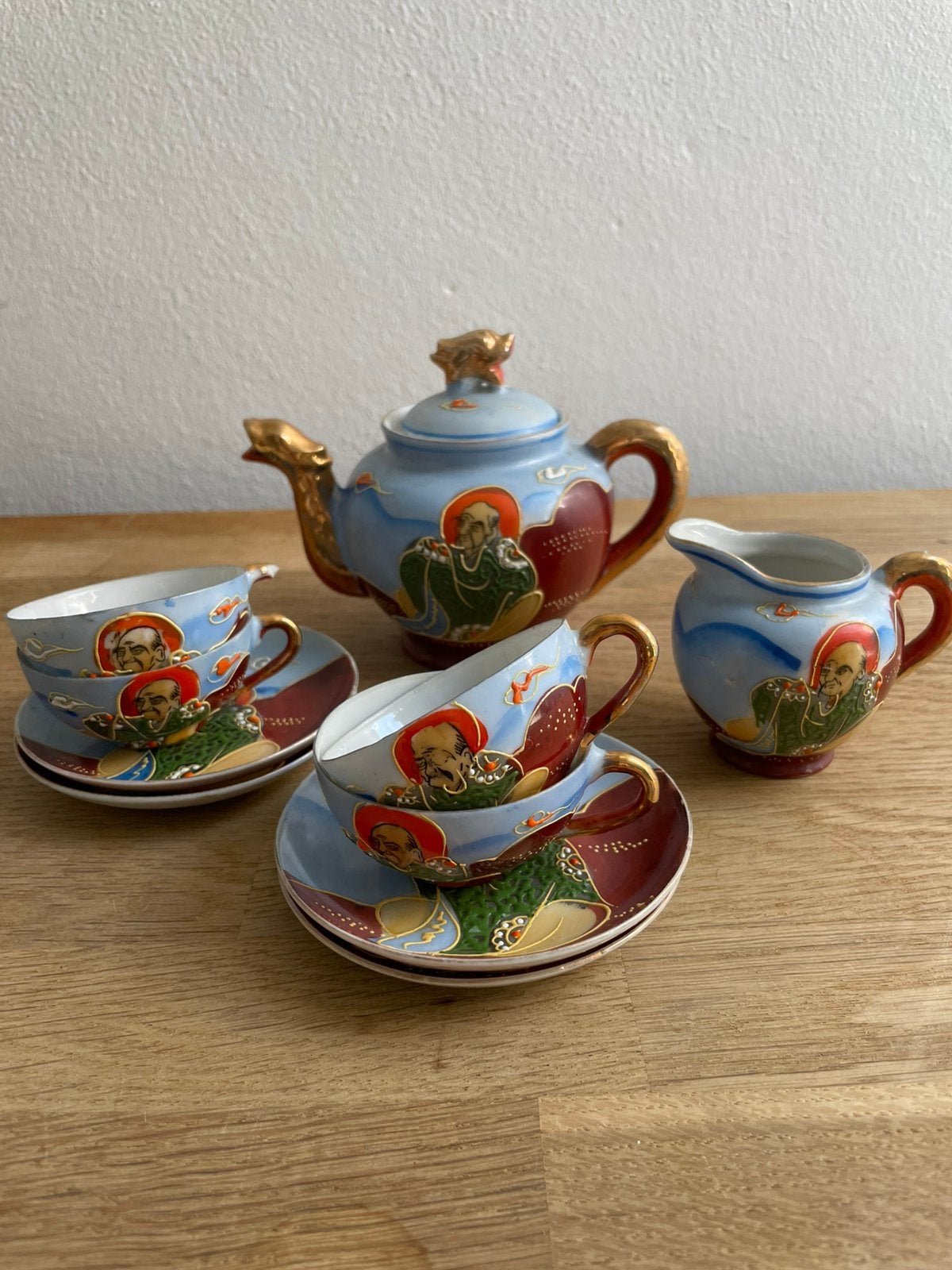 Antiek Japans Satsuma theeservies, Ophalen of Verzenden