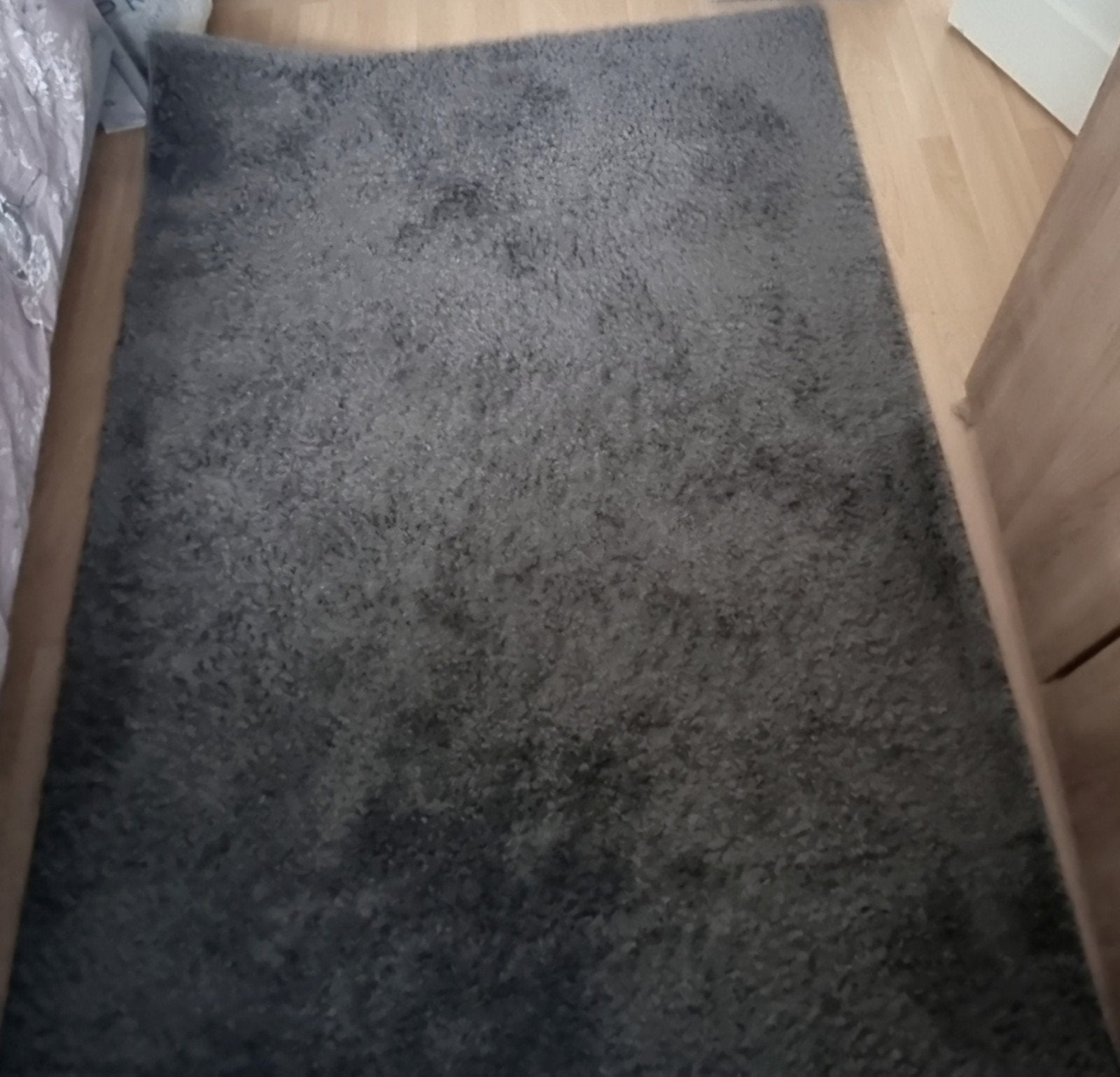 Hoogpolig, grijze vloerkleed 140x200, Ophalen, 100 tot 150 cm, 200 cm of meer, Zo goed als nieuw