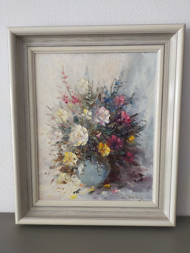 schilderij, Antiek en Kunst, Kunst | Schilderijen | Klassiek, Acrylverf, Doek, Impressionistisch, Gesigneerd