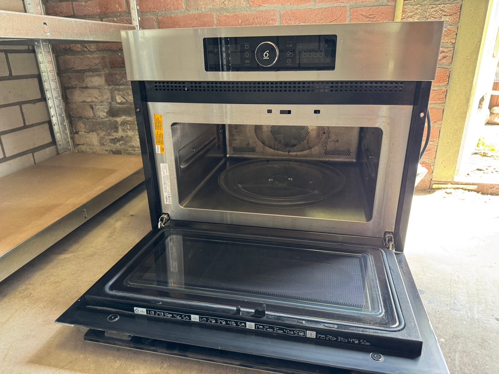Whirlpool AMW 9605 Inbouw Combi-oven/Magnetron, Ophalen, 45 tot 50 cm, Whirlpool, Gebruikt