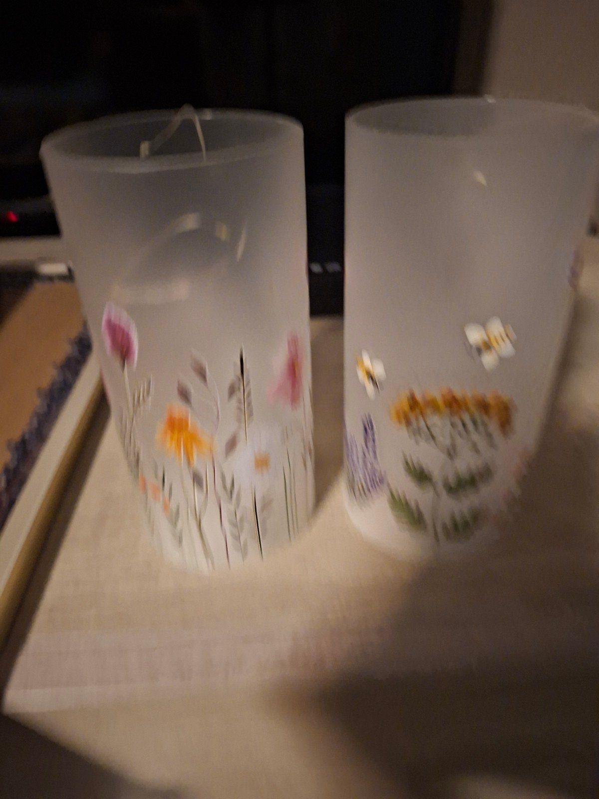 Leuke vazen met verlichting op batterijen, Ophalen, Meerkleurig, Met patroon/structuur, Glas