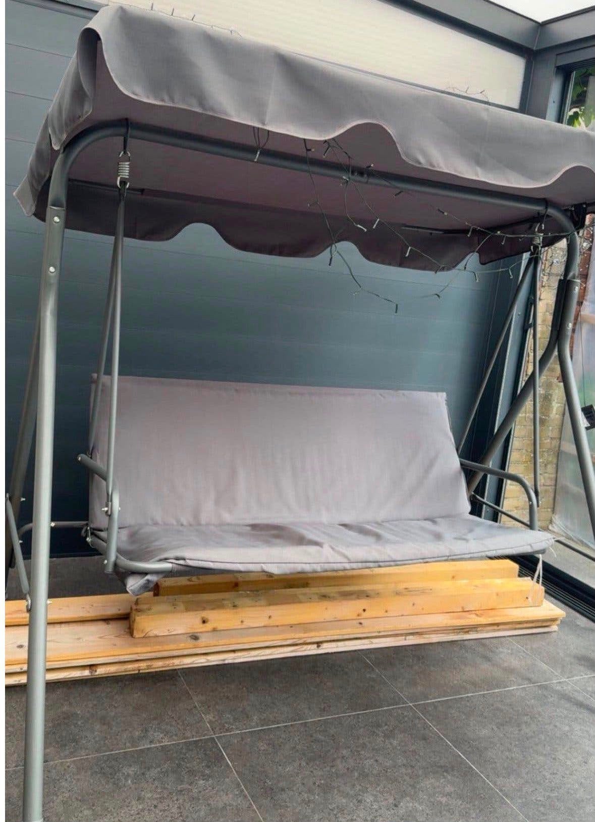 Grijze schommelbank, Tuin en Terras, Ophalen, Gebruikt, Schommelbank
