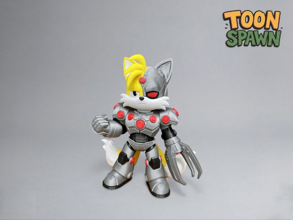 Cyborg Tails – Teen Titans X Sonic Mash‑up – 29 cm, Ophalen of Verzenden, Nieuw, Overige typen