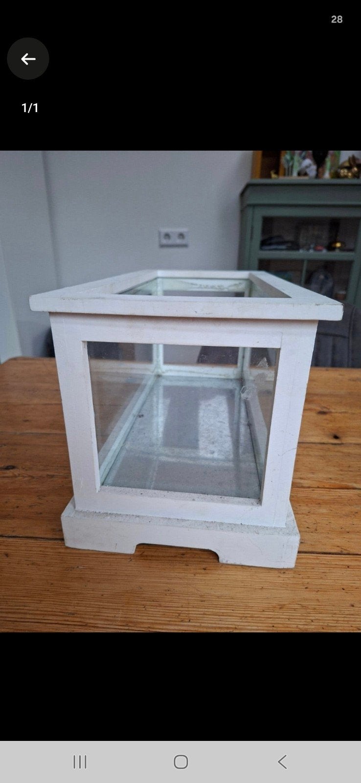 Solide wit vitrine kastje 40x20x22 cm, Huis en Inrichting, Kasten | Vitrinekasten, Ophalen of Verzenden