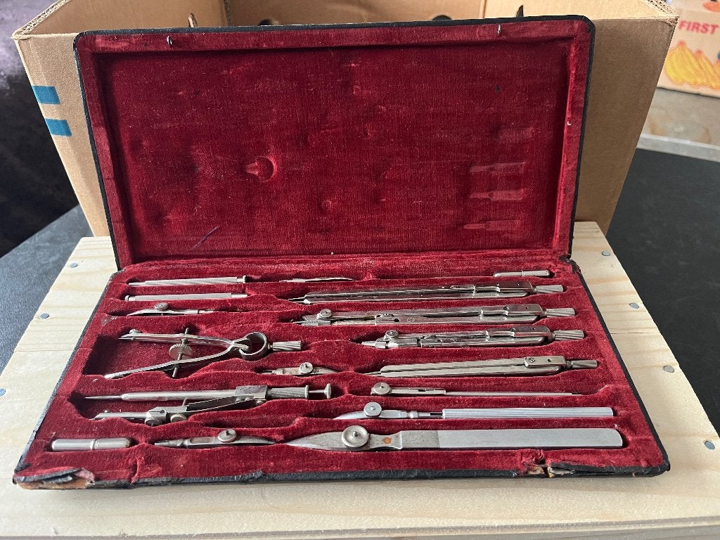 Vintage Tekenset GW/20 Präcision in fluwelen koffer, Ophalen of Verzenden