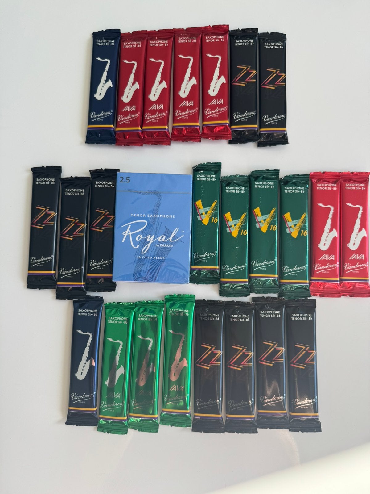 34 Rieten tenor saxofoon sterktes 2, 2,5 en 3, Ophalen of Verzenden, Nieuw, Saxofoon