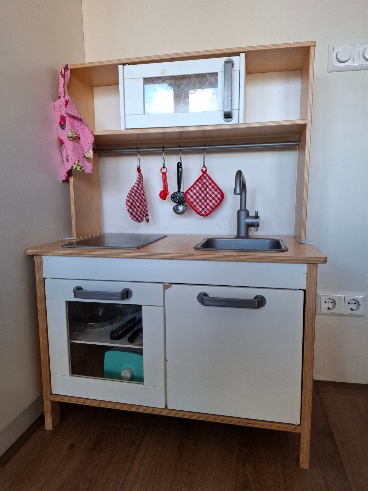 Ikea speelgoedkeuken met veel accessoires, Ophalen, Gebruikt, Hout, Speelkeuken