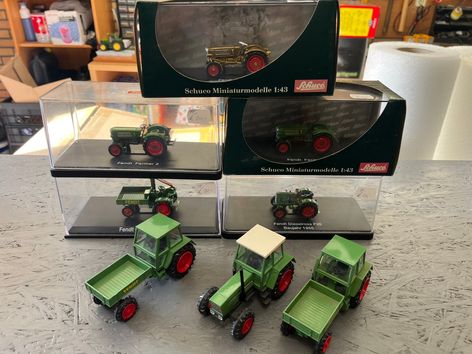 Verzameling Fendt trekkers Schuco Dieselross, Ophalen of Verzenden, Zo goed als nieuw, Tractor of Landbouw, Schuco