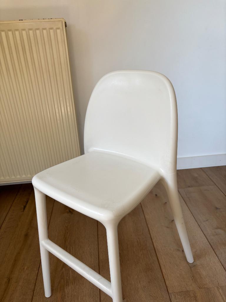 IKEA Urban kinderstoel wit kunststof, Kinderen en Baby's, Kinderstoelen, Ophalen, Gebruikt, Overige typen