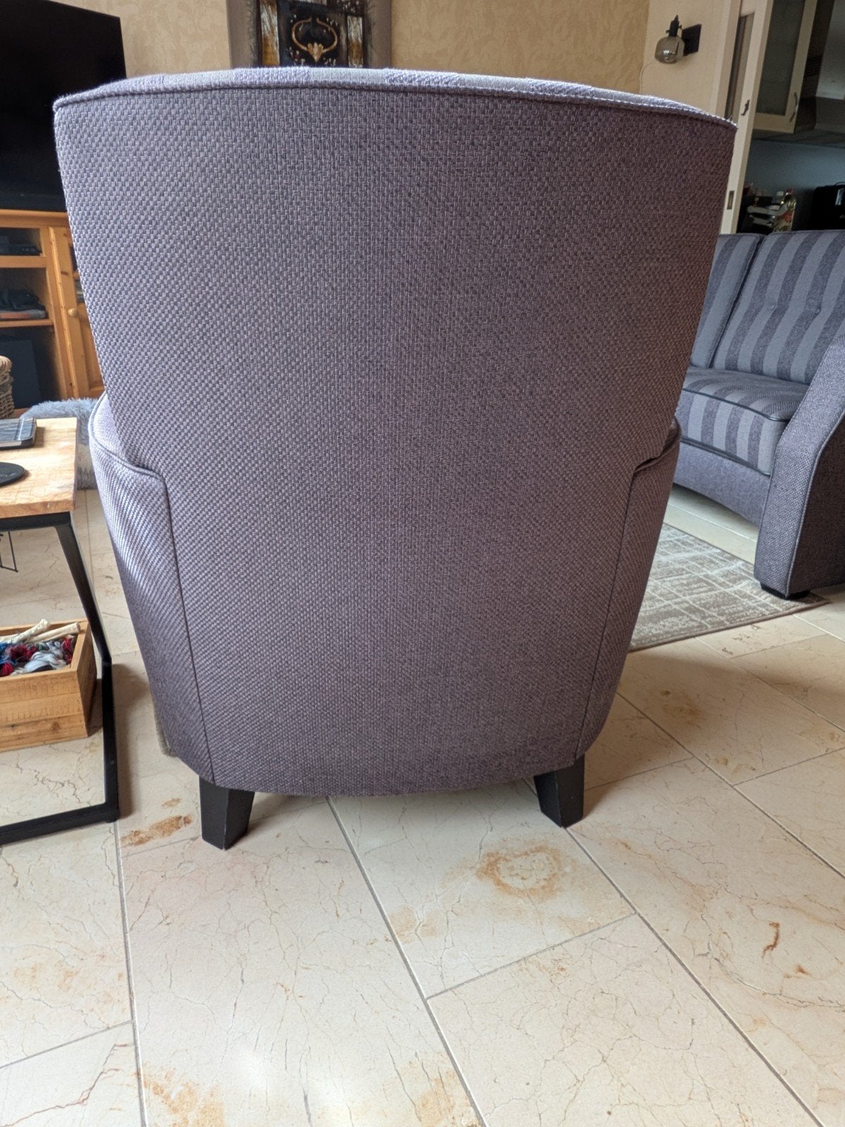 3-zits bank en fauteuil - In uitstekende staat, Ophalen, Gebruikt, Stof, Modern