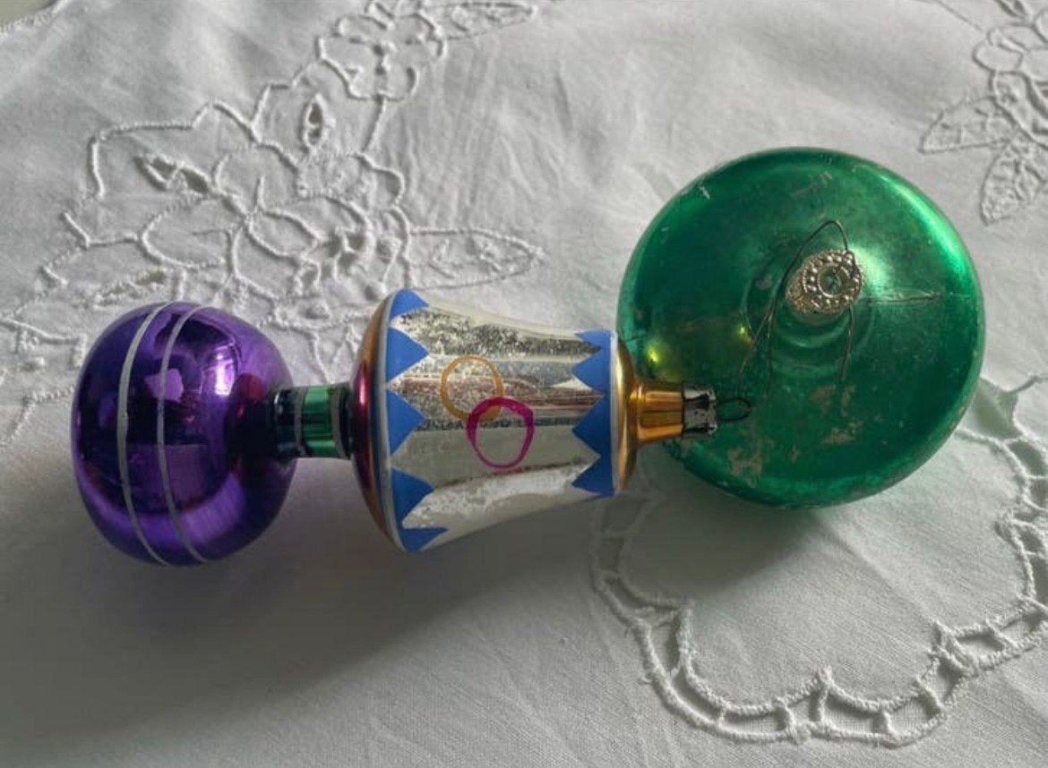 Vintage kerstballen, Diversen, Kerst, Ophalen of Verzenden, Gebruikt